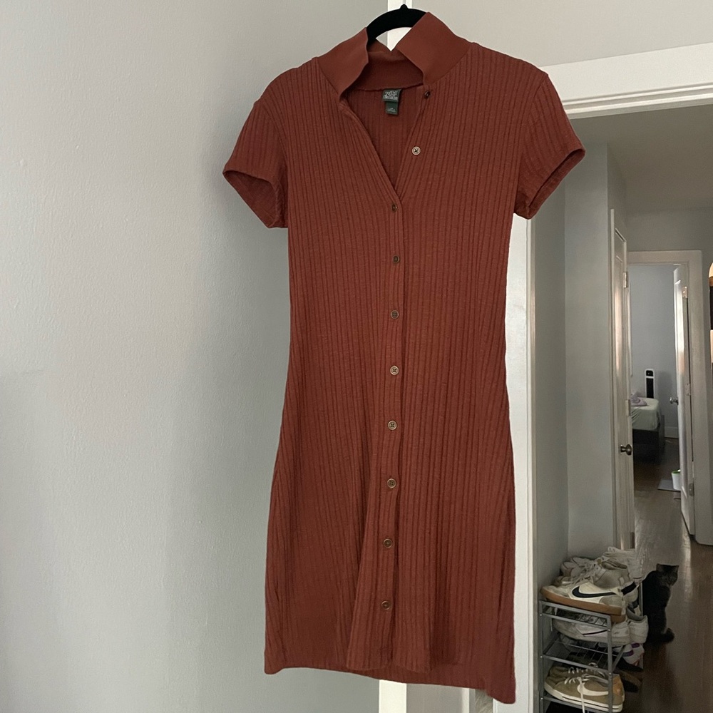 Wild Fable Women’s Knit Short Sleeve Brown Dress Size XS